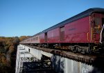 Bridge full of passenger cars